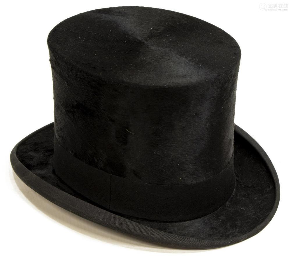 tress company london boxed beaver & silk top hat