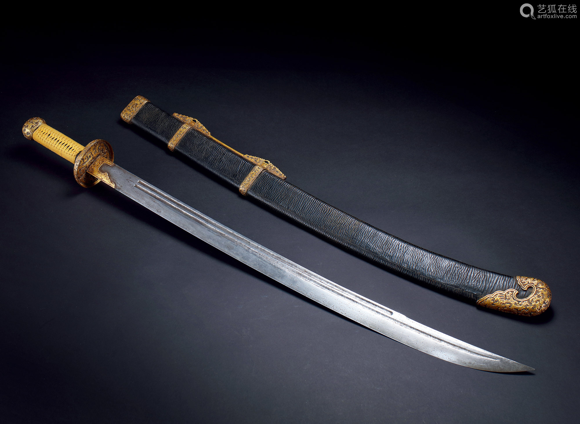 尺寸长94cm拍品描述|此刀刃应为清乾隆时期,造办处制作的御制腰刀.