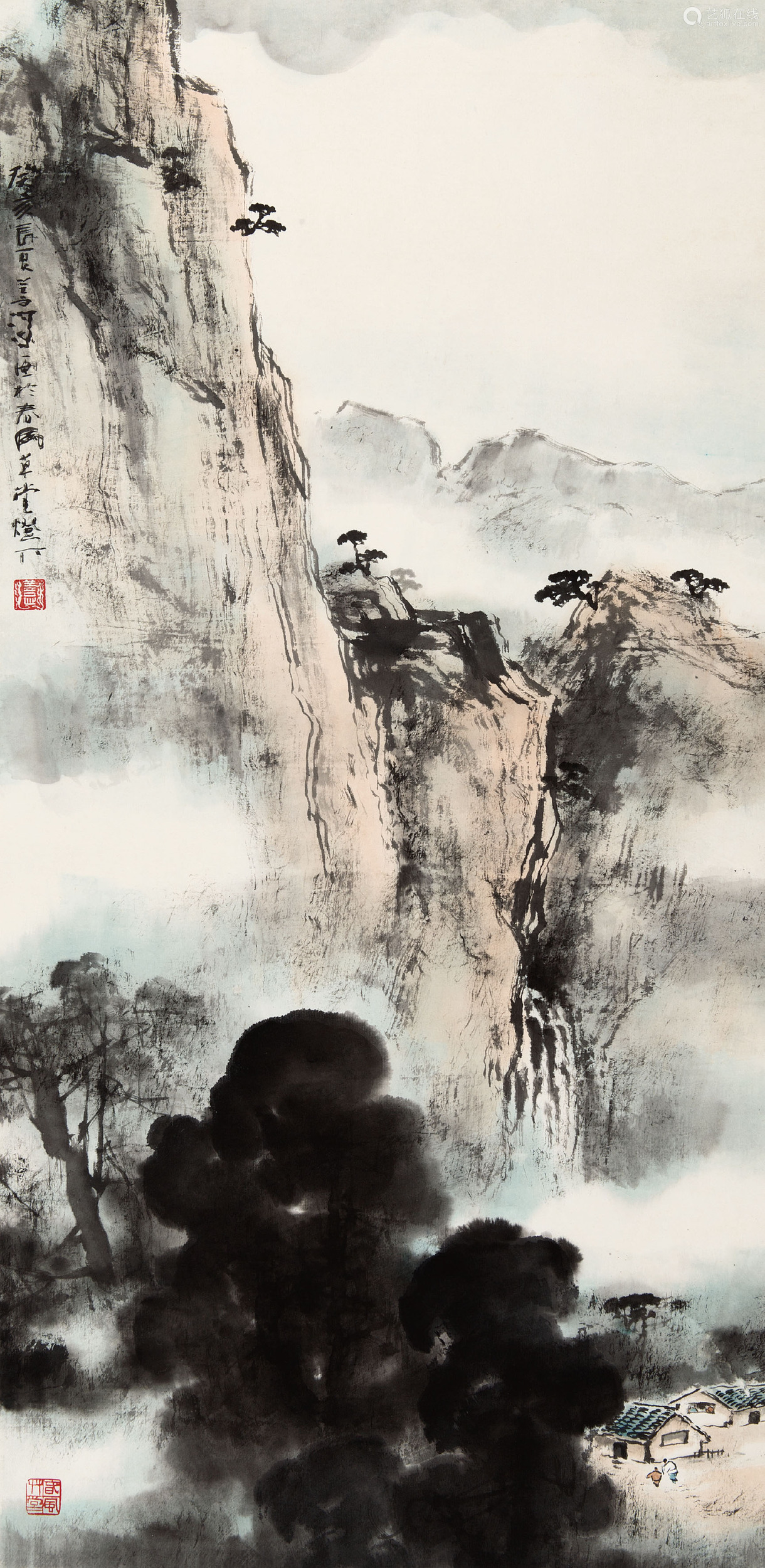 杨善深(1913-2004) 山水 纸本 镜片