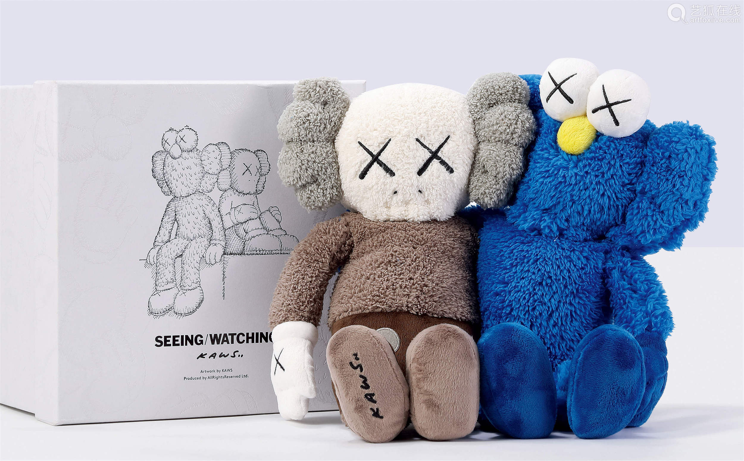 kaws seeing/watching限量大公仔