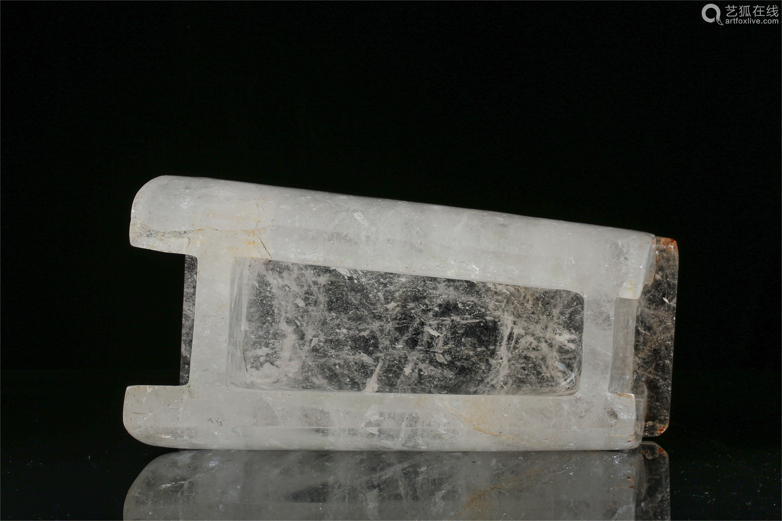 chinese rock crystal coffin table item