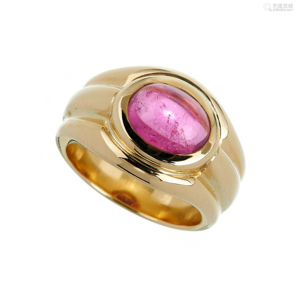 a pink tourmaline ring