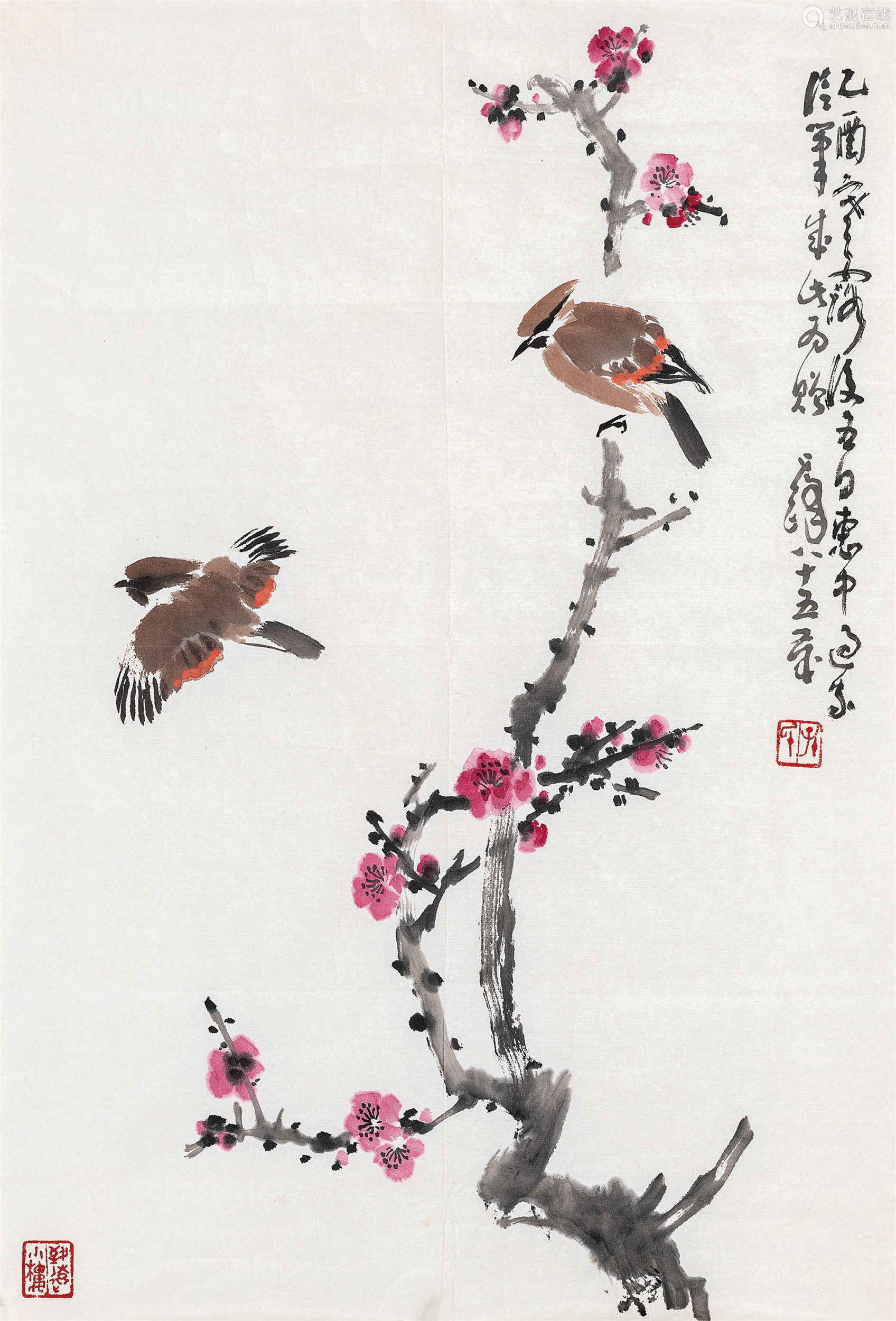 孙其峰(b.1920 花鸟 镜心 设色纸本