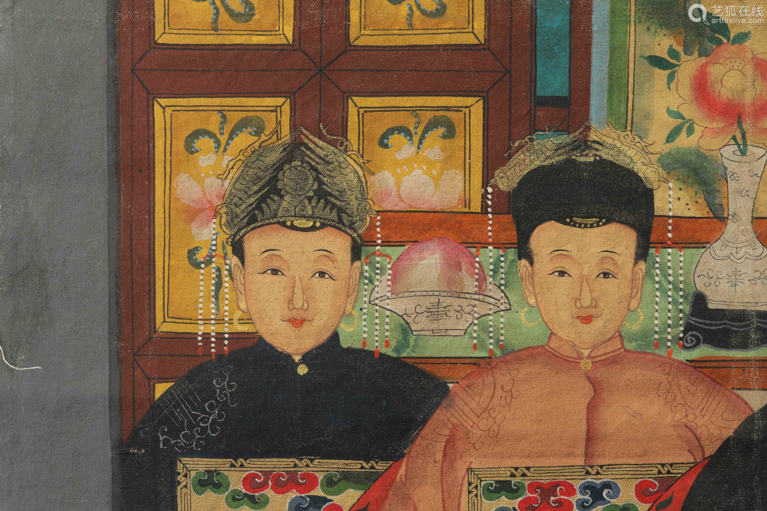 6868lot041468清代官员家族画像