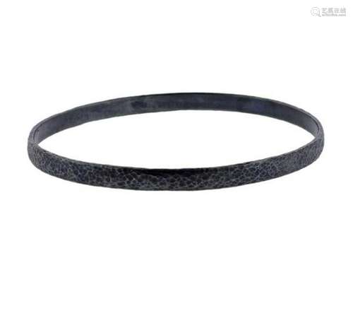 Gurhan Midnight Blackened Silver Bangle Bracelet