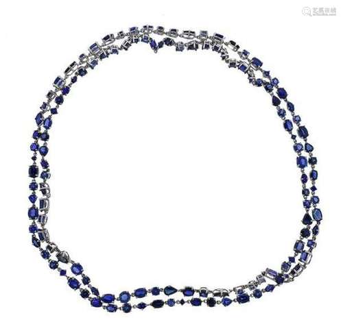 Sterling Silver Sapphire Necklace