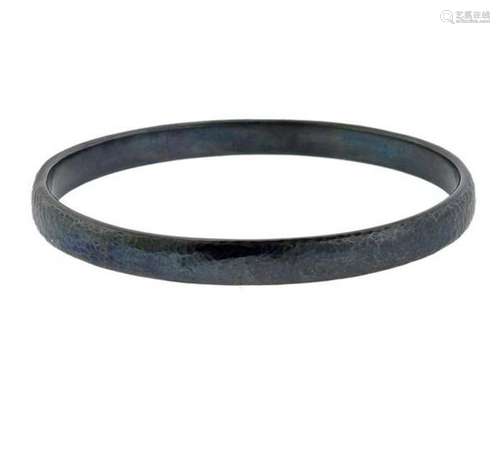 Gurhan Midnight Blackened Silver Bangle Bracelet