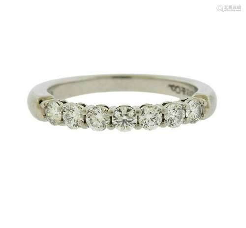 Tiffany & Co Platinum Diamond Wedding Band Ring