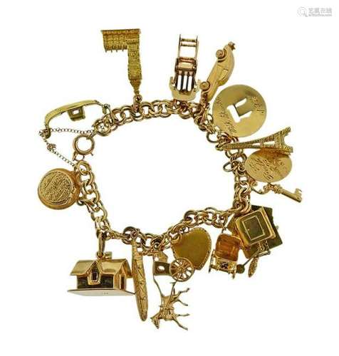 Gold Multi Charm Bracelet