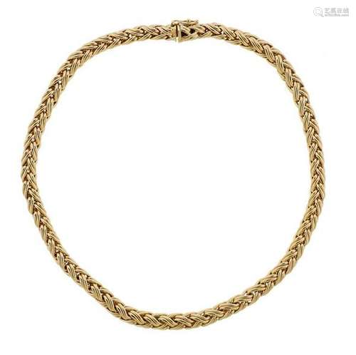 Tiffany & Co Russian Weave 14K Gold Necklace