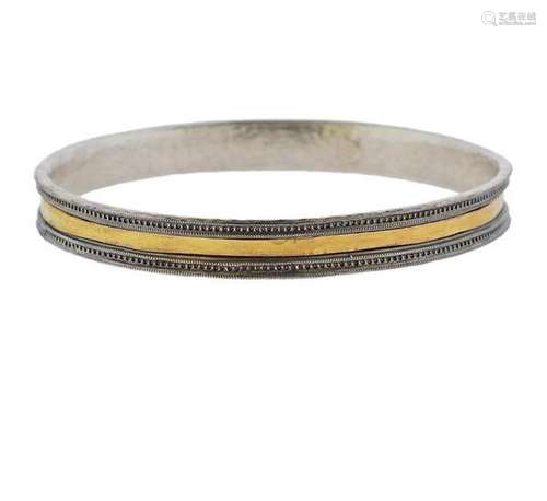 Gurhan Lancelot Silver 24k Gold Bangle Bracelet