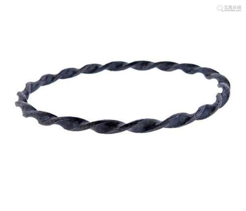 Gurhan Midnight Blackened Sterling Twisted Bangle