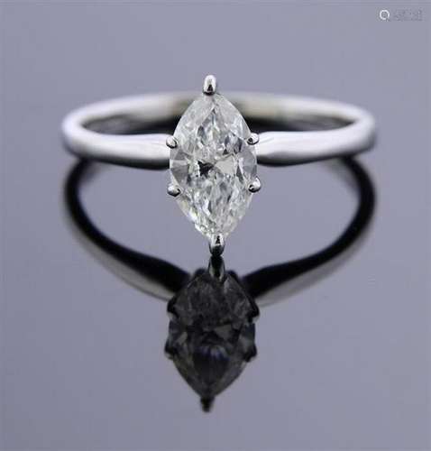 14k Gold Marquise Diamond Engagement Ring