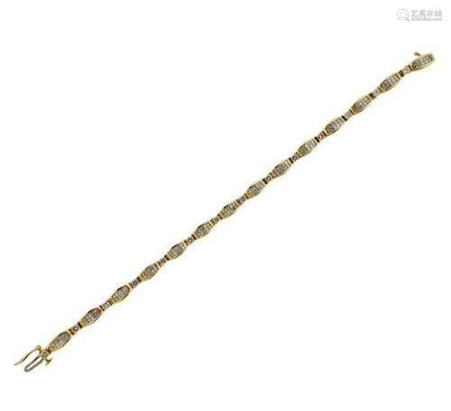 14K Gold Diamond Line Bracelet