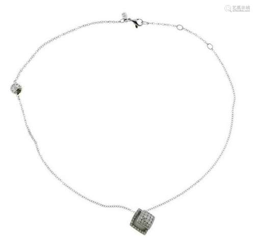Zydo 18K Gold Diamond Grey Topaz Pendant Necklace
