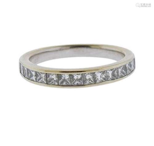 House of Baguettes 18K Gold Diamond Half Band Ring