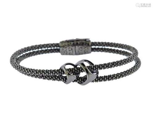 Di Modolo Linked By Love Blackened Silver Bracelet