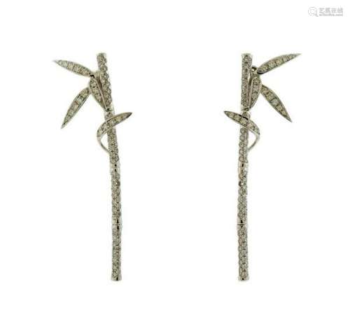 Carrera  Y Carrera Bamboo 18k Gold Diamond Earrings