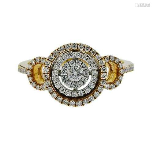 Cordova 18K Gold Diamond Triple Circle Ring