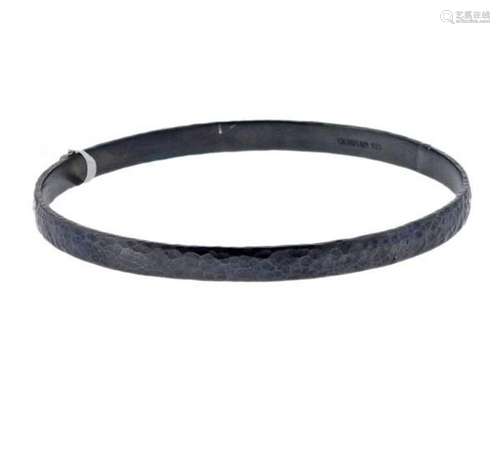 Gurhan Midnight Blackened Silver Bangle Bracelet