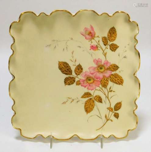 American Belleek Square Cherry Blossoms Dish