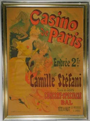 Jules Cheret Art Nouveau Casino de Paris Poster