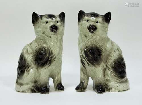 18C Continental Soft Paste Porcelain Mantel Cats