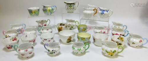 29PC Shelley Floral Creamer Sugar Bowl Group