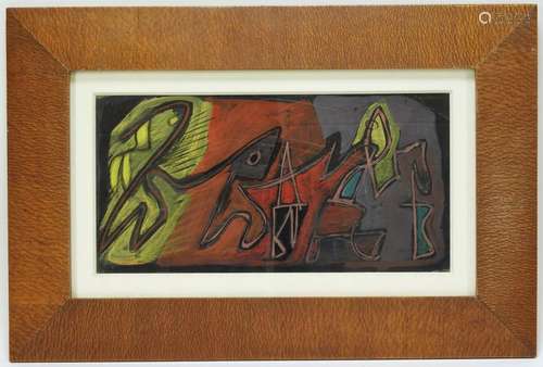 Louis Schanker Abstract Dancing Figures Painting