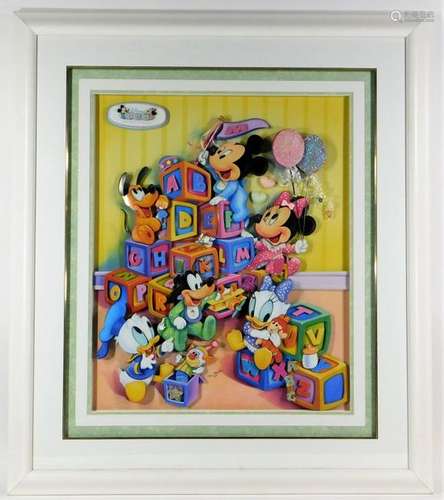 Walt Disney Baby Mickey Collection 3D Lithograph