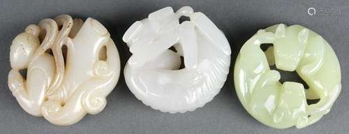 Chinese Hardstone Toggles, Beasts/Apsara