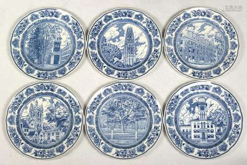 (lot of 11) Wedgwood transferware dinner plate group,