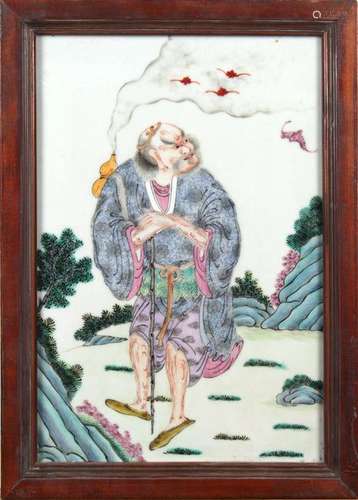 Chinese Porcelain Plaque, Tie Guai Li