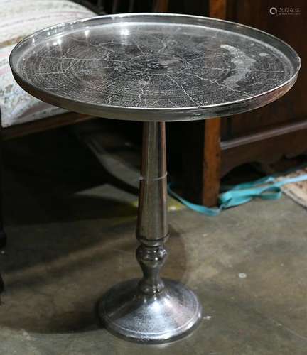 Contemporary silvered occasional table