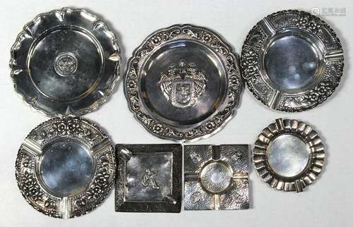 (lot of 7) Associated Mexican and Peruvian silver small