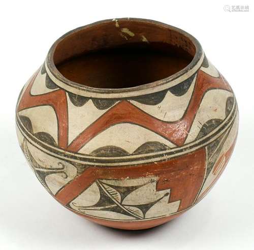 Southwest Zia Olla ceramic vessel, circa 1940,