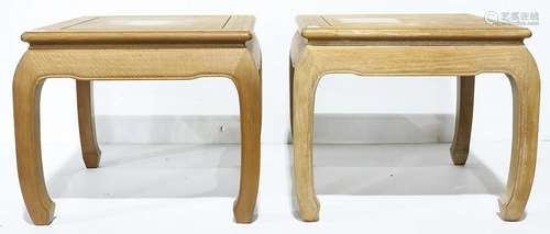 Chinese Square Low Side Tables