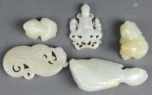 Chinese Hardstone Plaques/Toggles