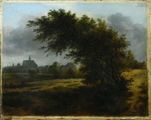 Painting, Landscape with Distant Village