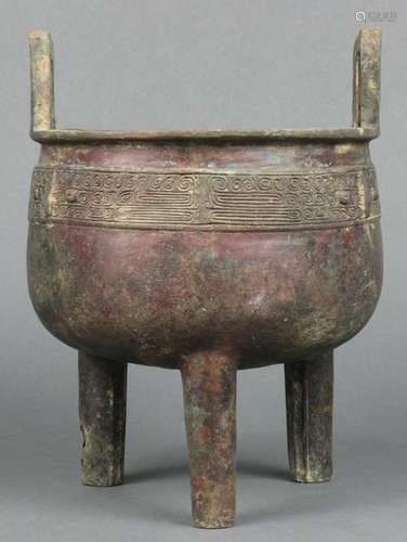 Chinese Bronze Ding Vessel