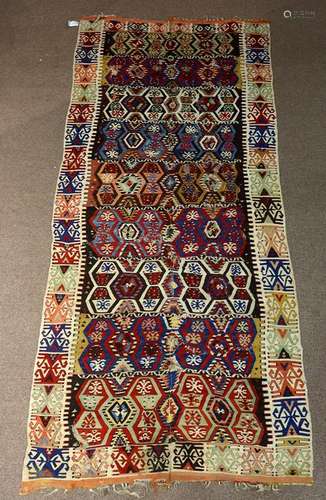 Antique Central Anatolian Kilim, 5' x 11' 3