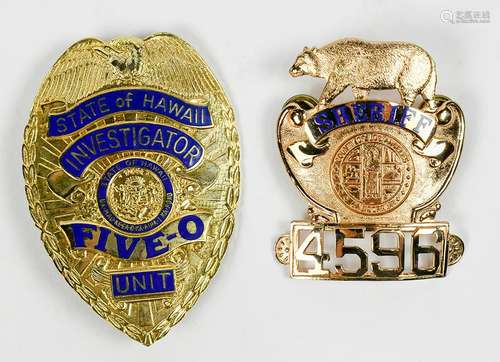 (lot of 2) Vintage police badge group, including a