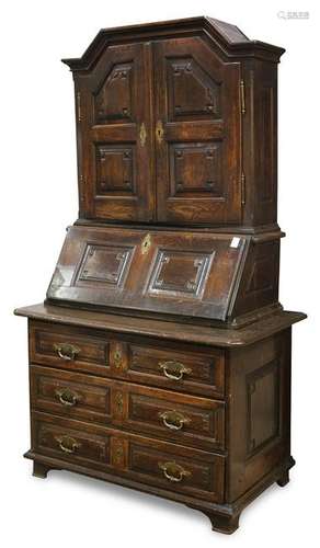 Georgian oak secretary