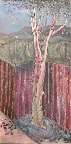 Painting, Pink Birch Tree