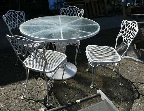 (lot of 5) French bistro style dining suite, consisting