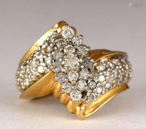 Diamond and 10k yellow gold ring