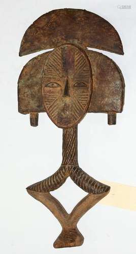 African reliquary, Kota, Gabon, having a carved wood