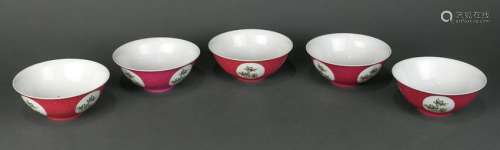 Chinese Porcelain Bowls, Peaches