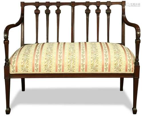 Edwardian mahogany settee