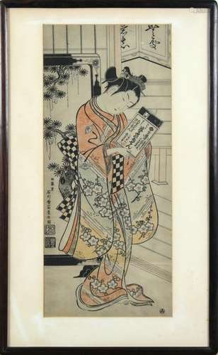 Japanese Woodblock Print, Ishikawa Shuha, Edo